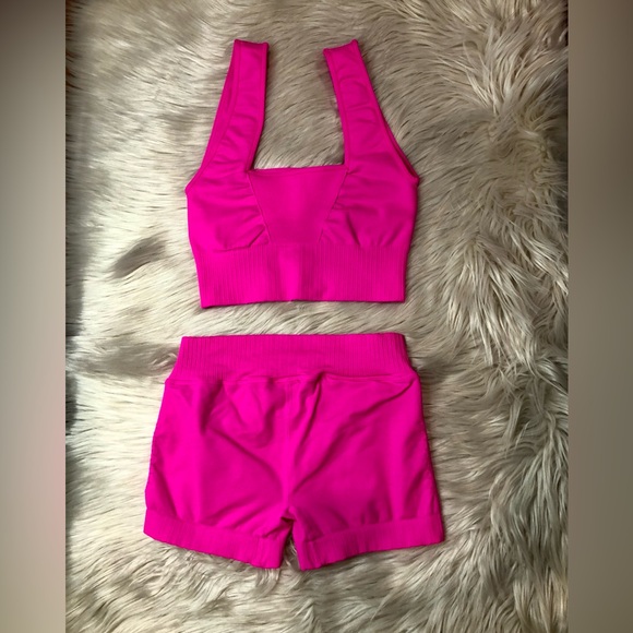 FREE PEOPLE BUNDLE OF Good Karma Square Neck Bra AND Micro Shorts - Picture 3 of 7